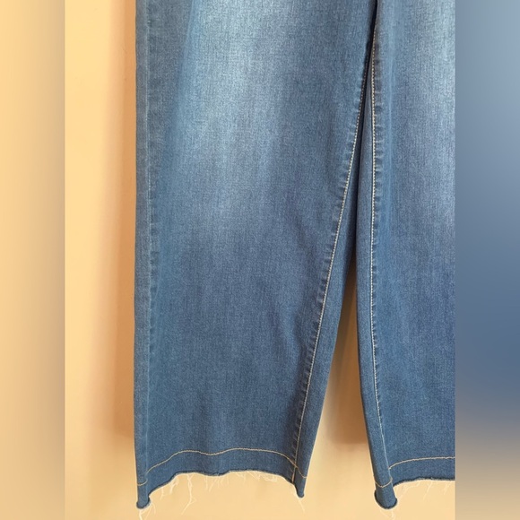 Frye jeans denim wide leg ankle cropped boho coastal size 27 - Picture 3 of 9